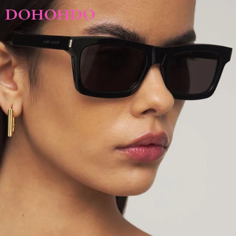 

Vintage Brand Design Square Frame Rivets Decorate Women Sunglasses Classic Men Sunglass Outdoor Drive Travel Shade Eyewear UV400