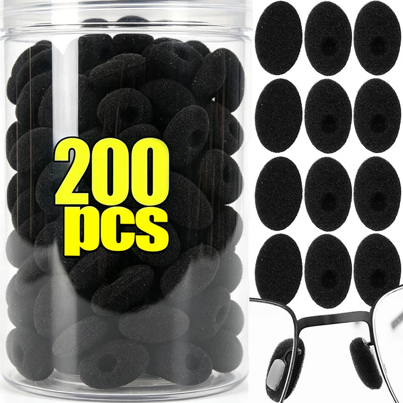 10-200Pcs Soft Sponge Anti Slip Nose Pads Cushion Glasses Nose Cover Protection for Eyeglasses Sunglasses Eyewear Accessories