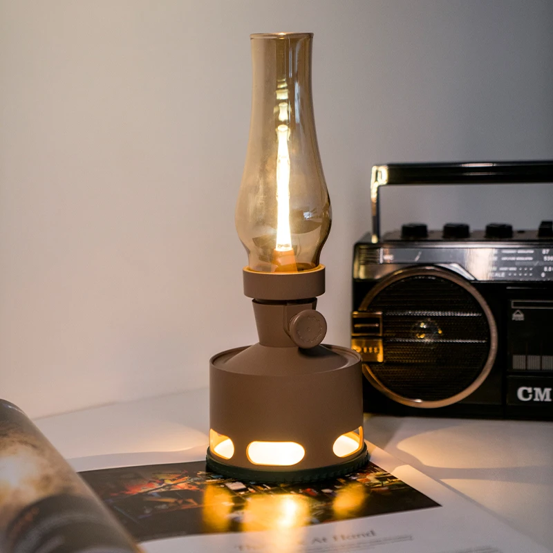 

Retro 3000K LED Old Oil Lamp USB Rechargeable 4000mAh Beside Table Lamp Portable Light
