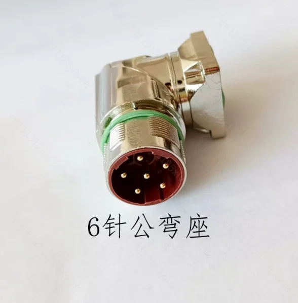 M23 servo motor connector 6-pin 8-pin m923 power plug 8pin elbow connector internal thread 6 holes