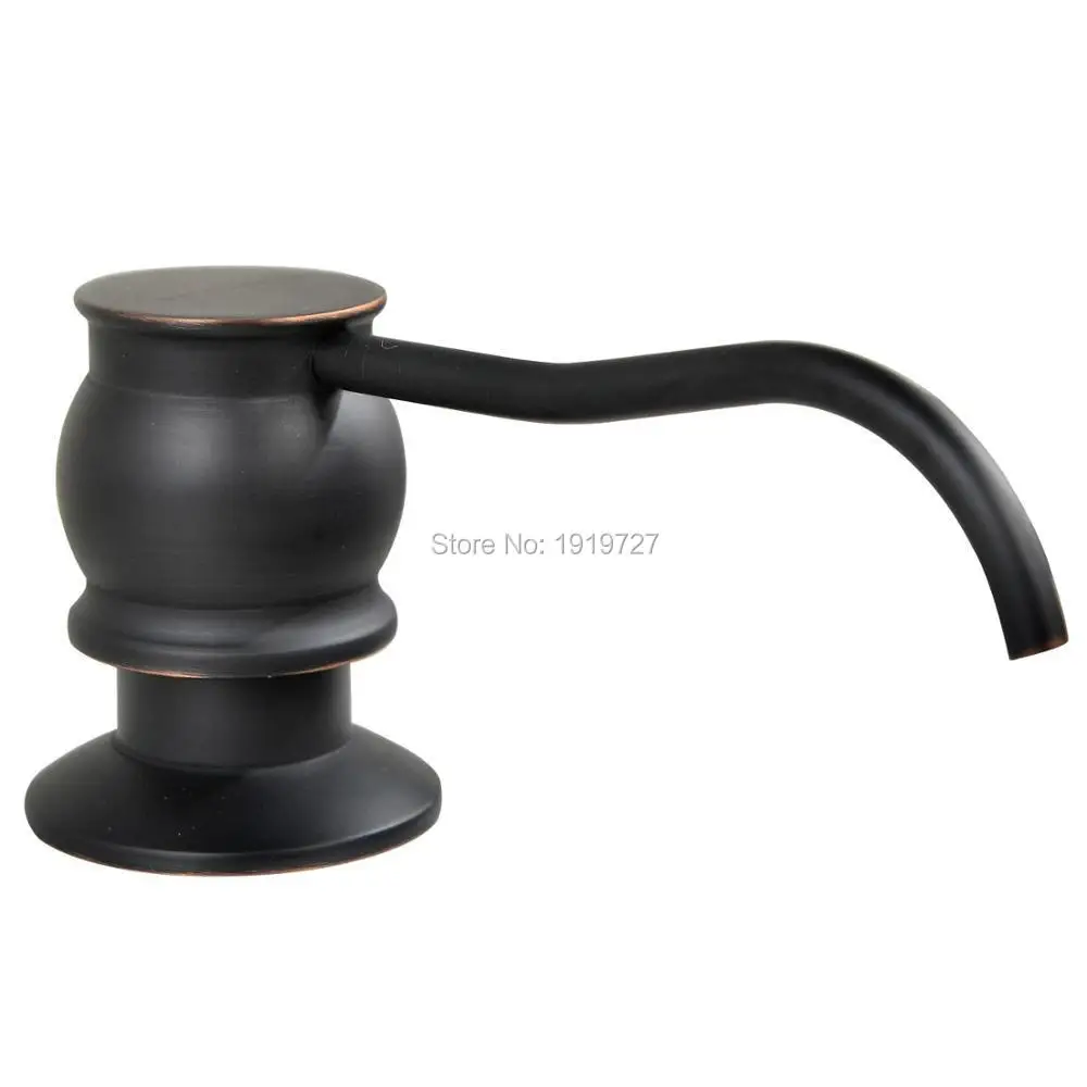 New Classic Vintage Antique Brass Deck Mount Oil Rubbed Bronze Kitchen Sink Countertop Bounce Liquid Under Sink Soap Dispenser