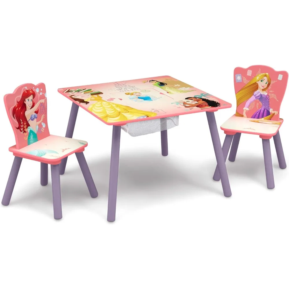 

Kids Table and Chair Set with Storage (2 Chairs Included) - Ideal for Arts & Crafts, Snack Time
