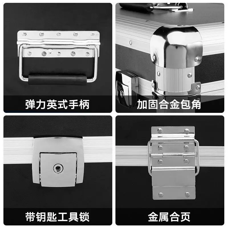 Desktop computer protection case Aluminum alloy aviation case carrying chassis host display sound card protection box equipment