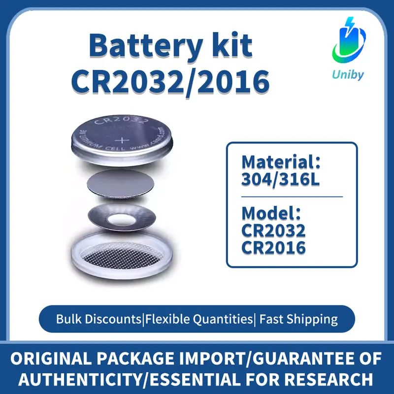 CR2032/2016 Knopfzellen-Batteriehaltergehäuse, Lithium-Batteriegehäuse aus Edelstahl