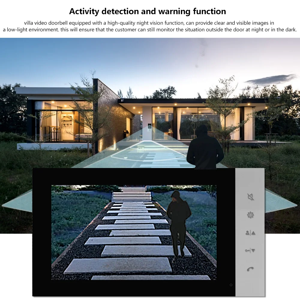 Imagem -04 - Smart hd Video Intercomunicador para Villa Sistema de Controle de Acesso Apartamento Privado Intercomunicador Campainha Full Touch Extensão Grupo Polegadas