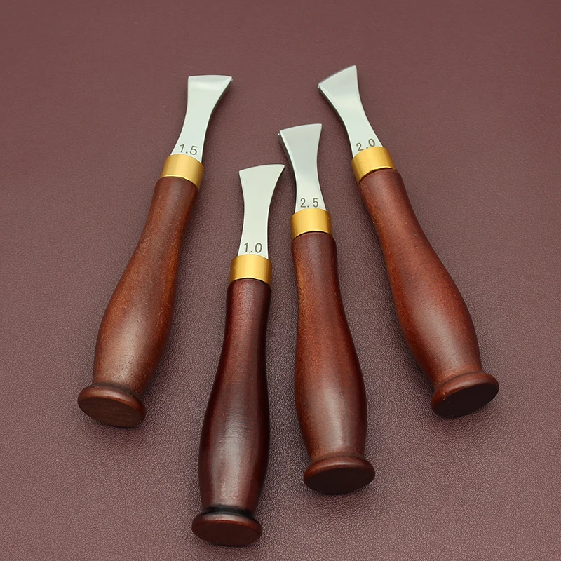 Leather Edge Creaser Arch Pressure Embedding Thread Edge Sector Crimping Scalloped Crimper Wood Leather Press Mashine Craft Tool