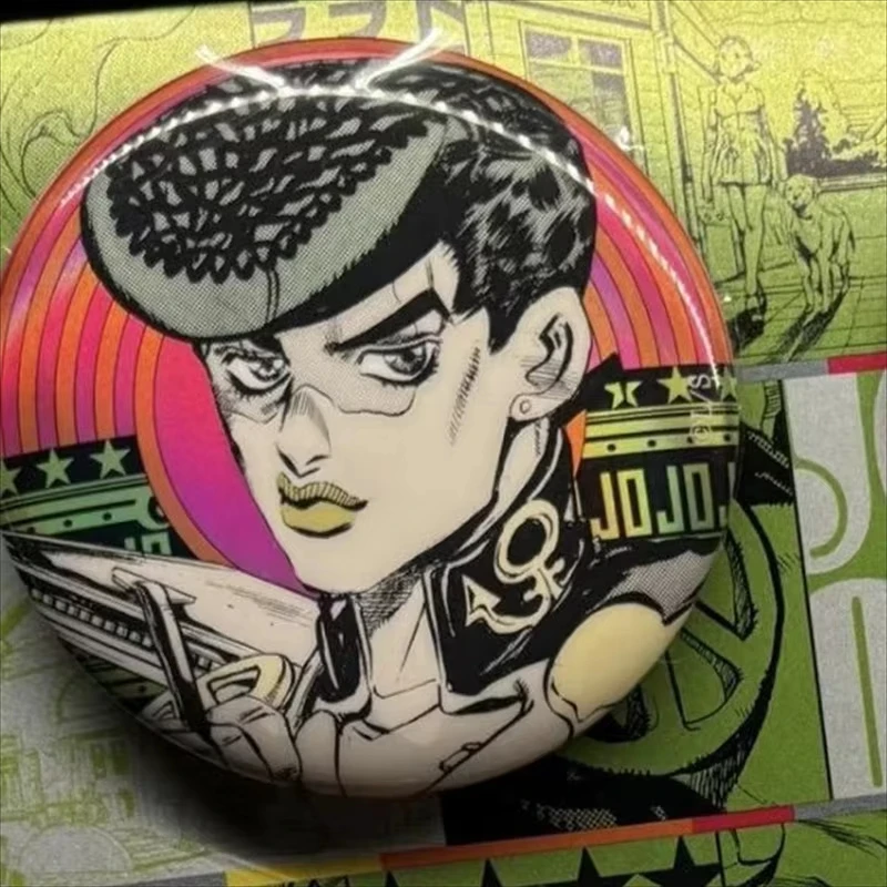 JoJo's Bizarre Adventure Laser Badge, Yoshikage Kira Josuke Rohan Okuyama Anime Pin