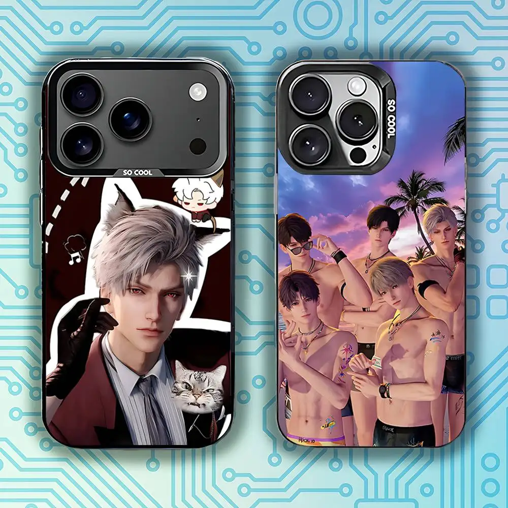 

S-sylus Love Deep Space Phone Case For iPhone 17,16,15,14,13,12,11,Pro,Max,Plus,E,Air,Mini Black Tpu Cover