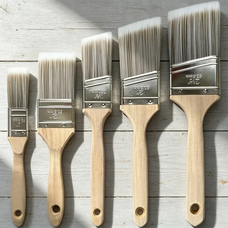 Angled Paint Brushes 5Pcs Cleaning Brush Kit Household DIY Paint Brush Set for Home Renovation Projects Decoration Tools