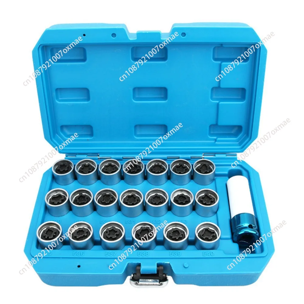 21Pcs Wheel Lock Key Removal Kit for Volkswagen Wheel Anti-Theft Lock Lug Nuts Screw Remover Socket Tool Set