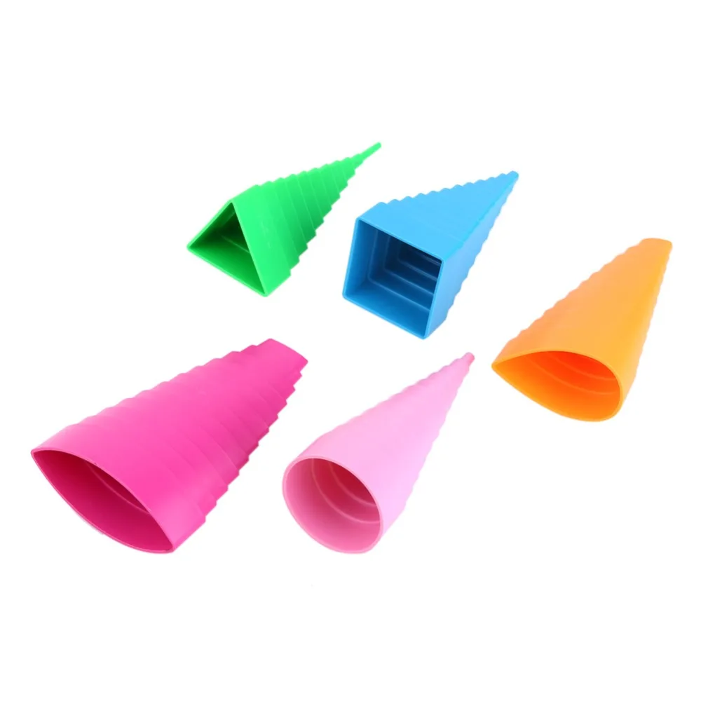 Kit de 5 Piezas de Papel para Quilling de Colores Variados, Formas de Torres, 5 Formas, Kit de Quilling para Hacer Tarjetas, Moldes de Papel, Herramientas de Quilling