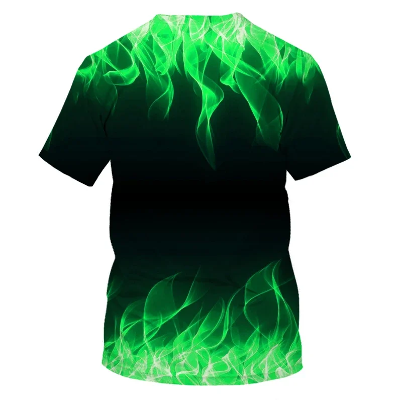 Camoufl Flaming Tshirt Men Women T Shirt 3d T-shirt Black Tee Casual Top Anime Camiseta Streatwear Short Sleeve Tshirt Asiansize