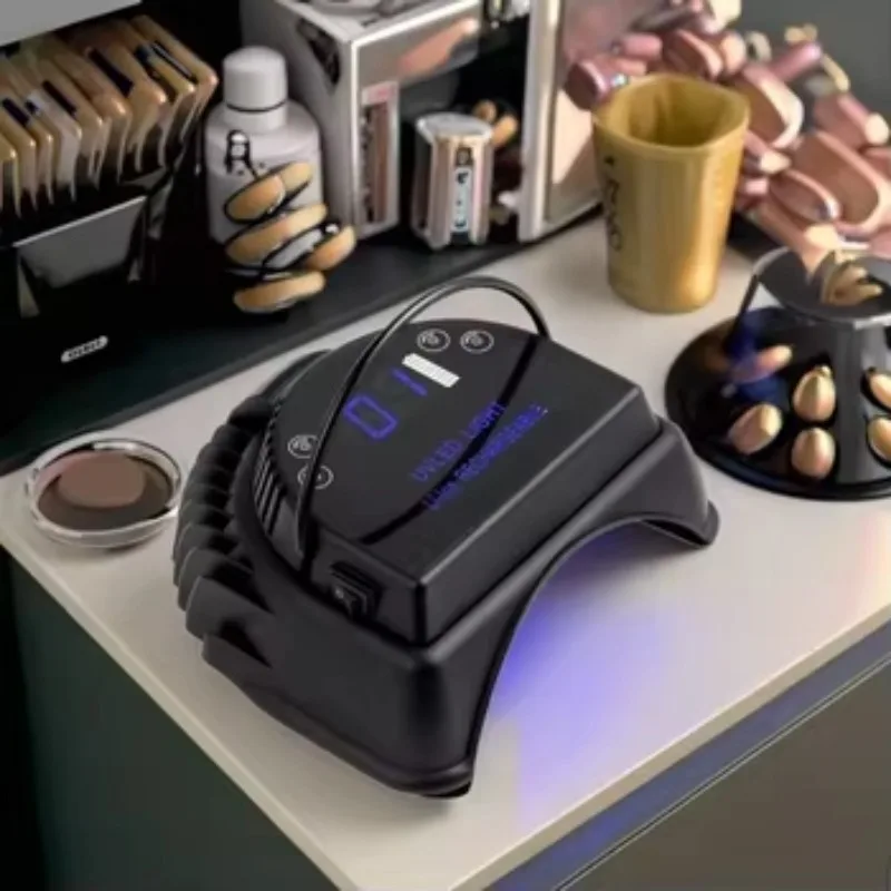 

50000Hours Durable Light Source Uv Lamp for Acrylic Nails Large Space Uv Lamp with Fan Cooling 4 Curing Time UV Nail Lamp