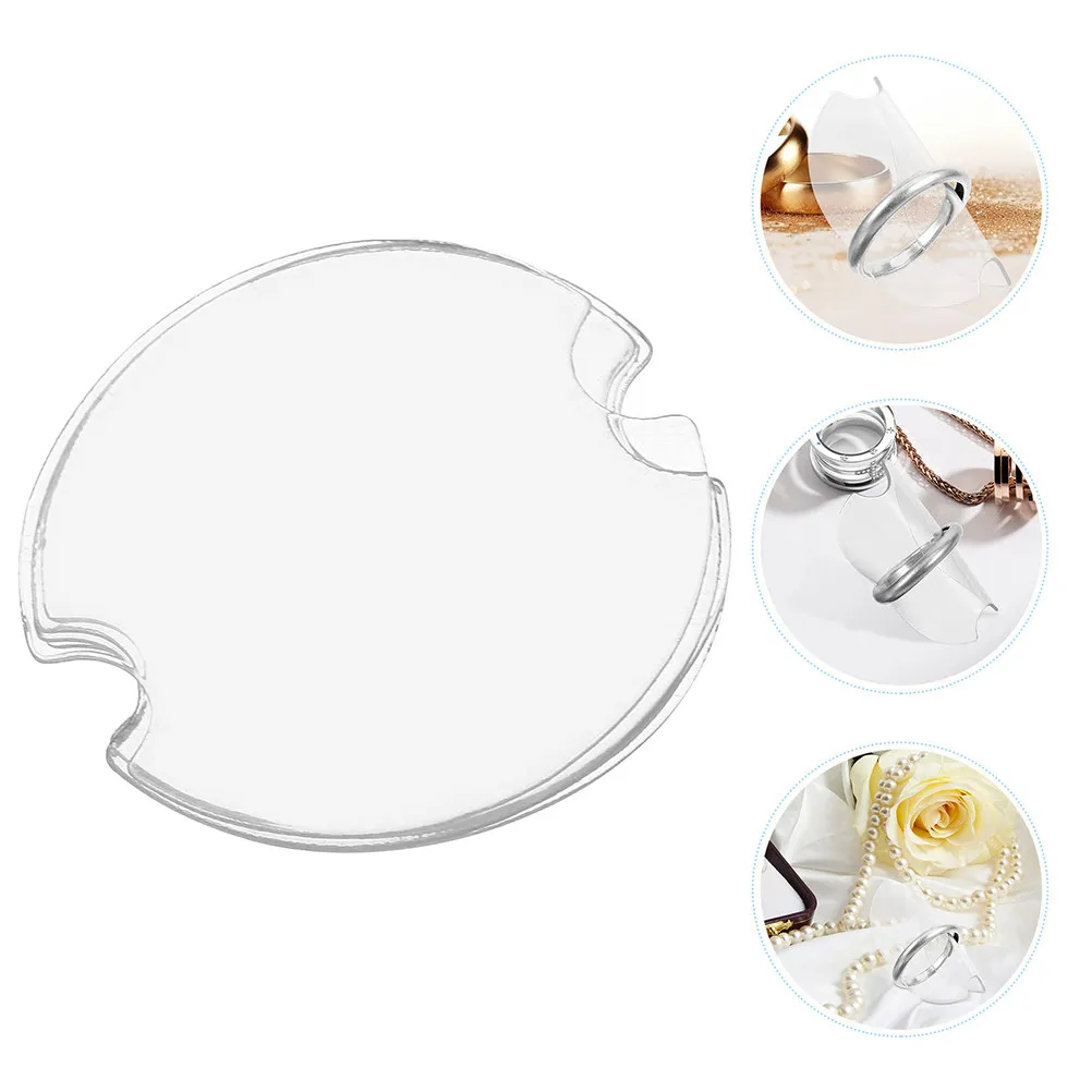 50Pcs Ring Disc Display Cards Plastic Jewelry Organizer Lightweight Round Ring Holder Stand for Retail Exhibition Showcase