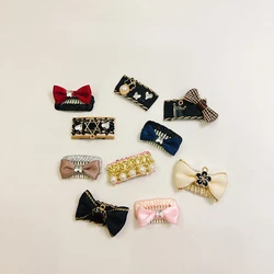 New Ins Pet Hair Clip with Black Bow Cat Dog Hair Clip Pet Headwear Cat Teddy Grooming Dog Supplies Yorkshire Accessories