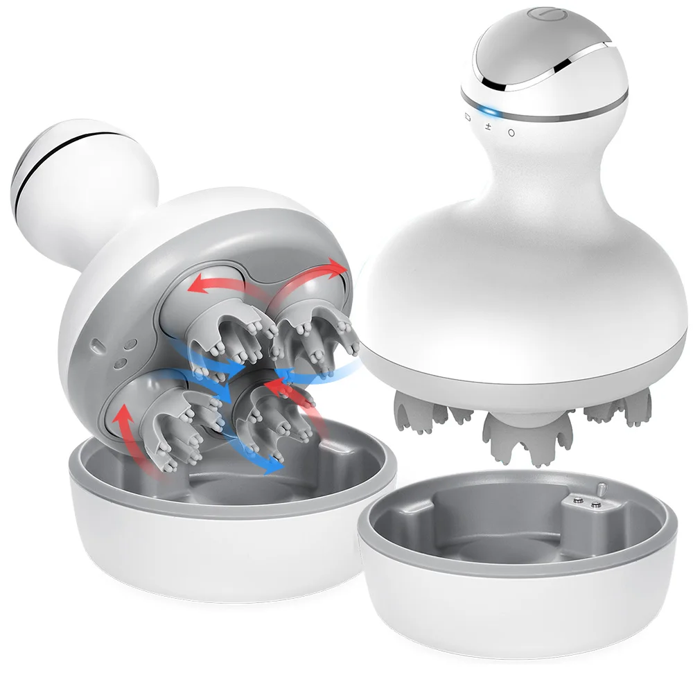 

3D беспроводной электрический массажер для головы, массажер для кожи головы, антистресс, расслабляющий массаж тела и шеи, уход за здоровьем, глубокие ткани, способствует росту волос