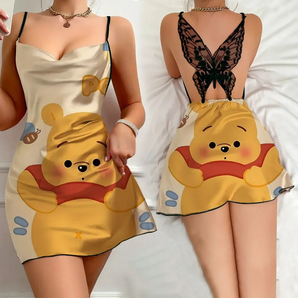 Sleep Shirts Fancy Nightgown Woman Night  Women Lingerie Sexy Woman Nighty for Women Hot Romantic Pijama Mickey Cartoon pattern