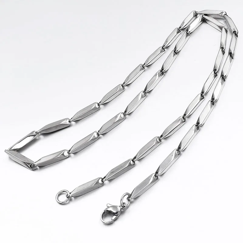 Chocolate Chain Necklace Mens Stainless Steel Hip Hop Necklace Fashion Jewelry on The Neck Gifts for Mens Accessories Wholesale