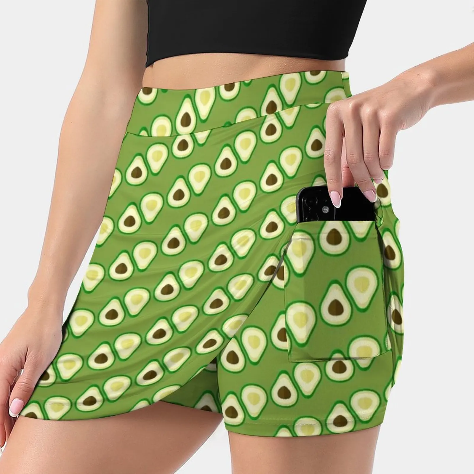 Bravocado! Skirts Woman Fashion 2022 Pant Skirt Mini Skirts Office Short Skirt Avocado Fruit Veg Green Bravocado Avocado Pun