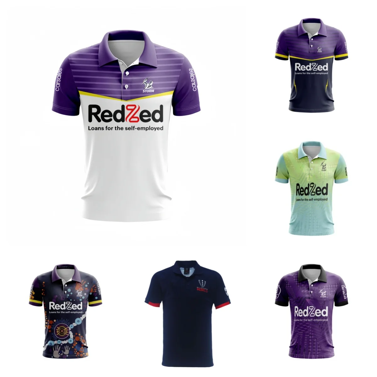 

POLO 2024 Melbourne Storms Away Jersey(Custom name and number )