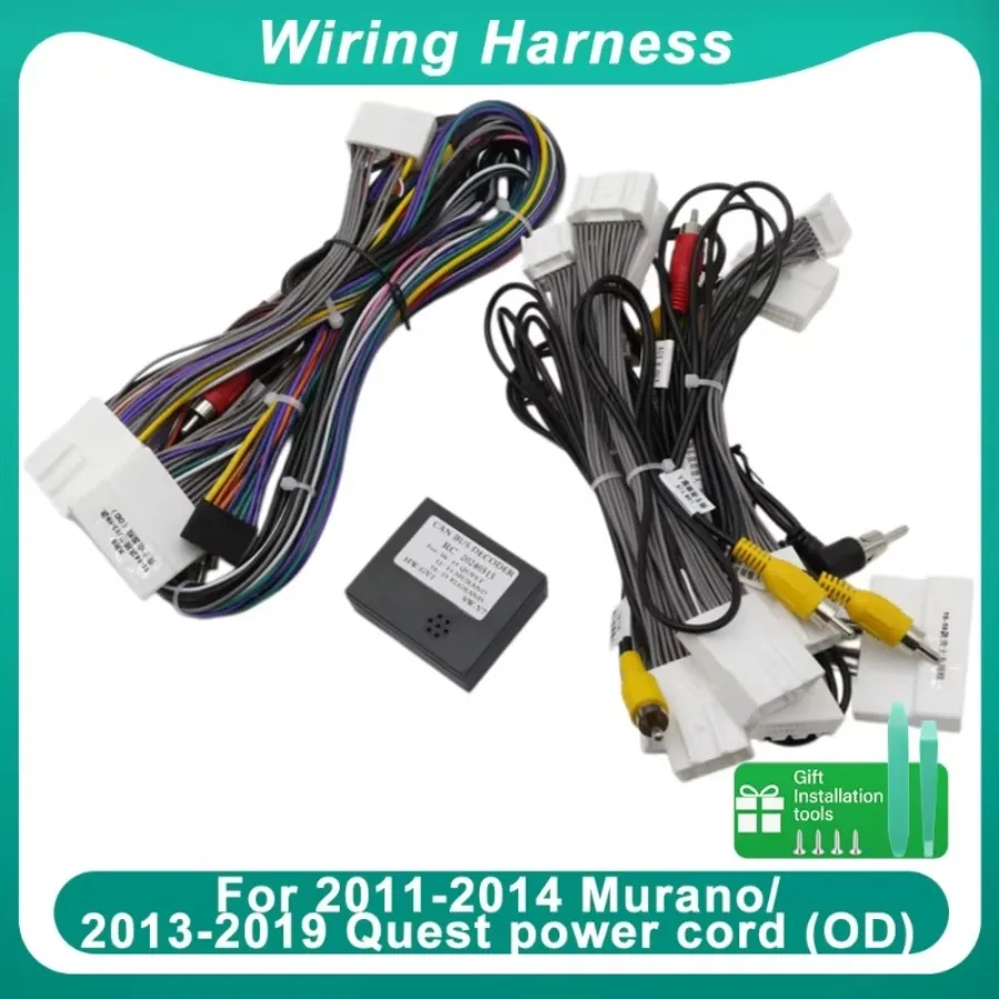 Car Radio Wiring Harness Adapter For Nissan Murano 2011-2014 Quest 2013-2019 Stereo Power Cable