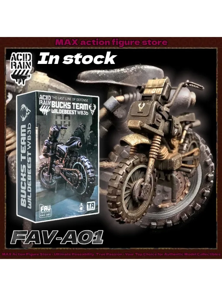 AliExpress Bandai In Stock Acid Rain World FAV‑A01 Buck Team Wildebeest WB3b 1/18 Scale Military Dirt Bike Vehicle Collectible  Factory Sealed
