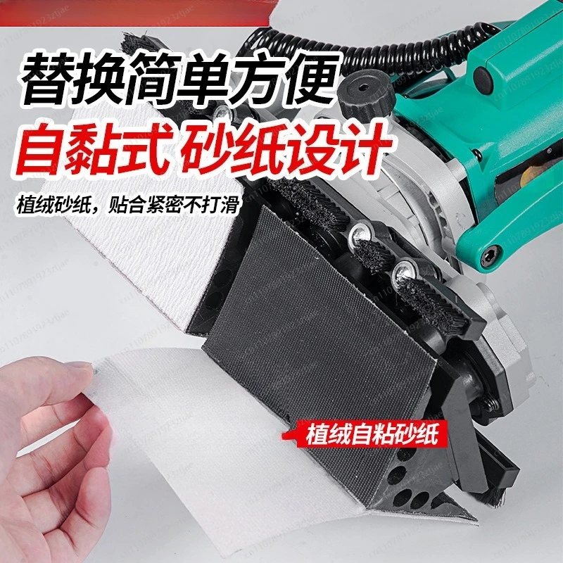 Long Reach Triangle Sander Wall Internal Grinder Polishing Tools with Long Handle Variable Speed Drywall Corner Sander