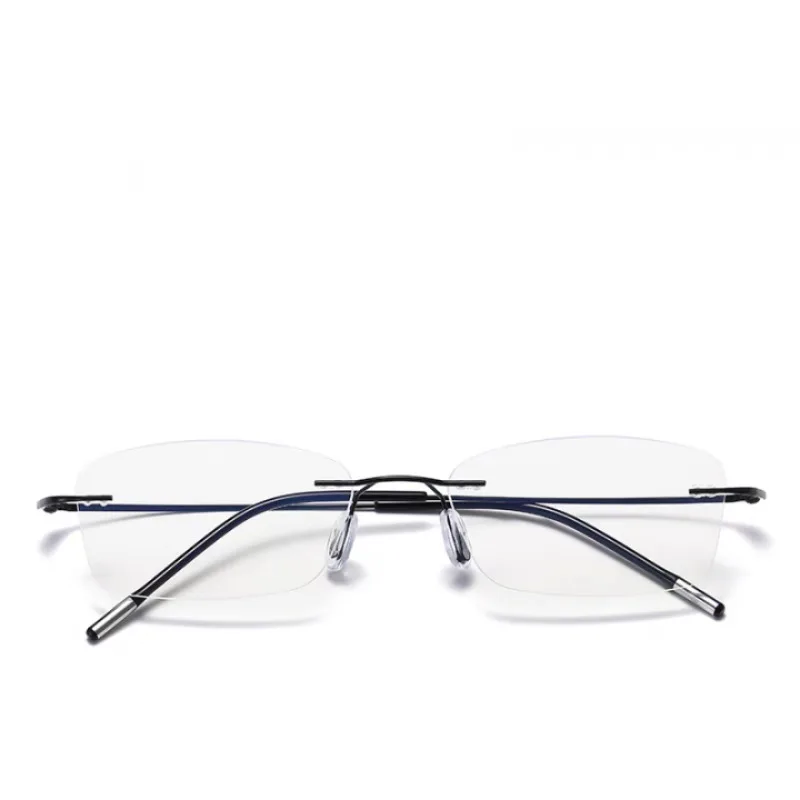 Anti Blue Light Reading Glasses High Quality Frameless Titanium Aolly Glasses Frame Man Women Metal Eyeglasses Frame image 4