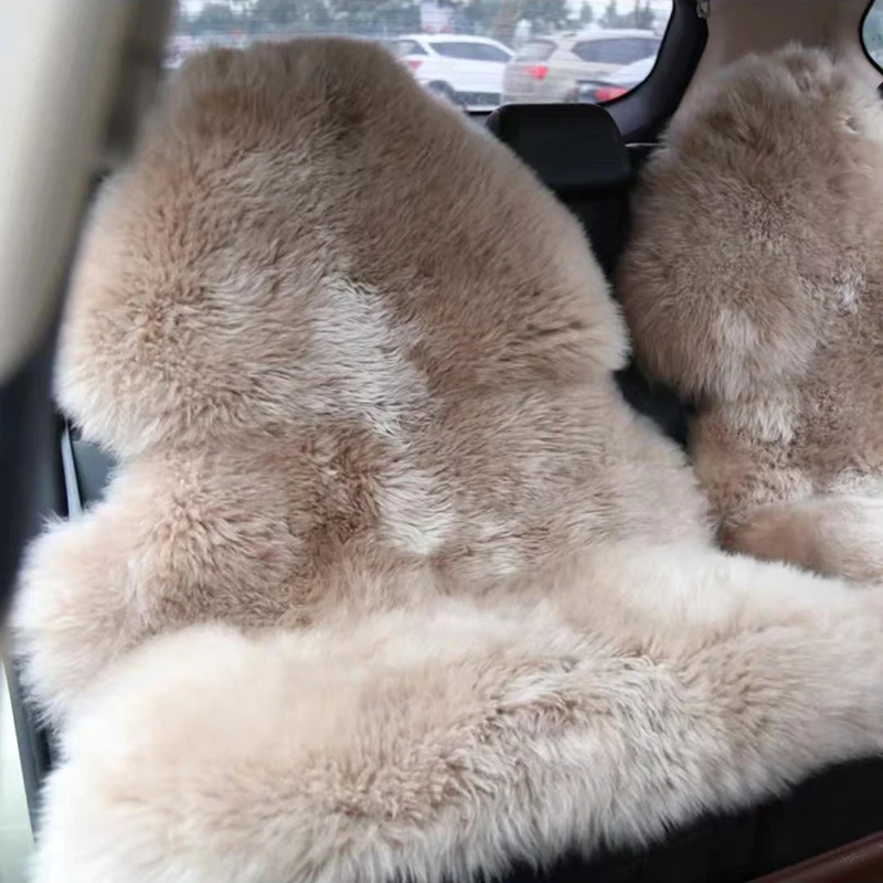 Pure Wool Big Deluxe Whole Australian Sheepskin Plush Seat Cushion Pad Cover Carpet In Car Sofa Mat Bedroom Living Room