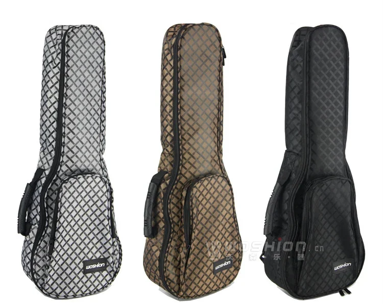 Plaid  Thicken Waterproof Soprano Concert Tenor Ukulele Bag Case Backpack 21 23 24 26 28 Inch Ukelele Guitar Accessories Gig