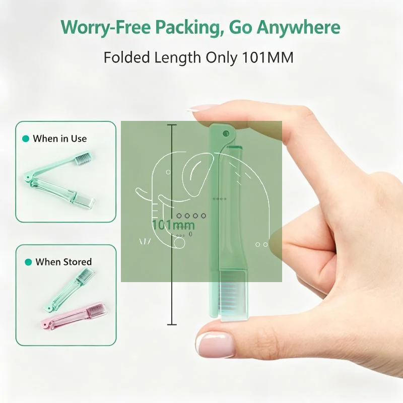 

Folding Toothbrush Travel Portable Mini Soft Medium Bristles Camping Useful Design Brushes Bathroom Accessories Gift