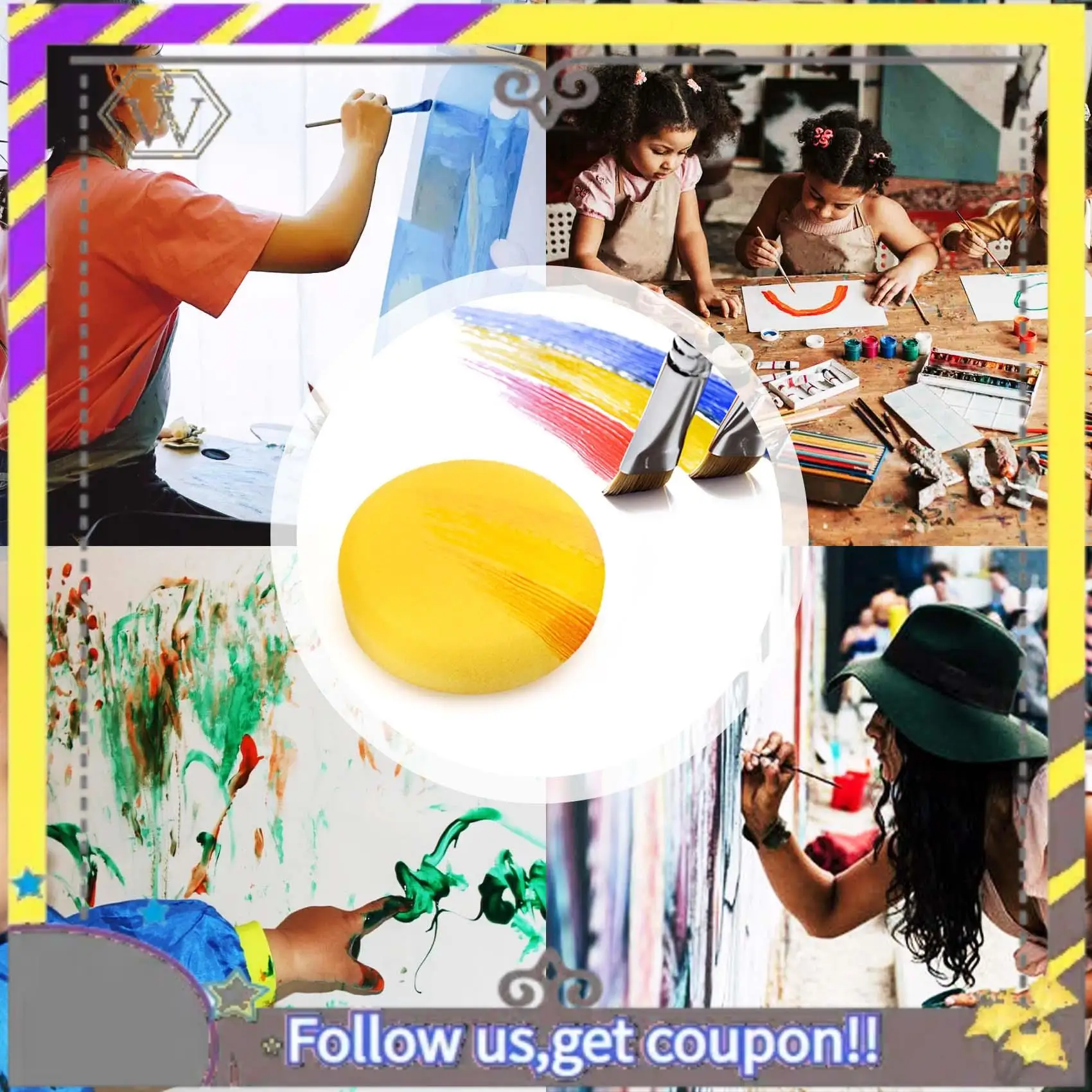 AU33-25 шт. Губка для рисования, губка художника для акварели, поделок, керамики, глины, керамики, покраски лица и домашнего использования