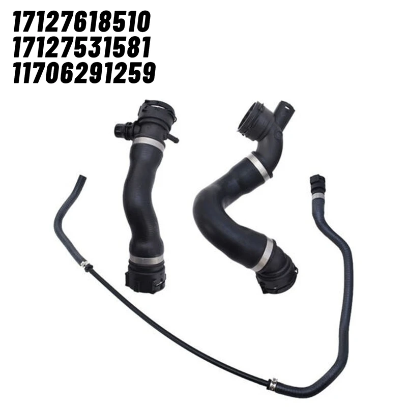 3Pcs Car Upper Lower Coolant Radiator Hose For-BMW E90 E91 E92 325I 330I 330Xi 2006 328I 328Xi 17127618510 17127531581