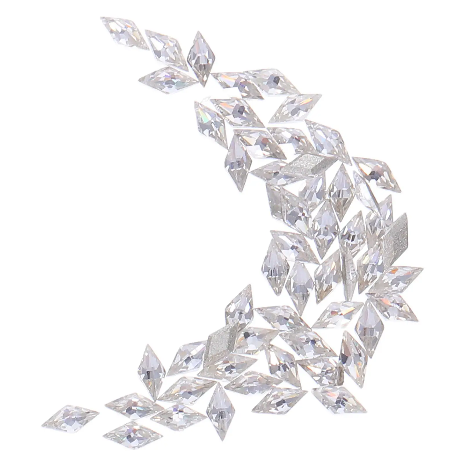 50 قطعة من أحجار الزركونيا المكعبة الصغيرة الشفافة لتزيين الأظافر، خرز زركونيا مكعب للديكور اللامع