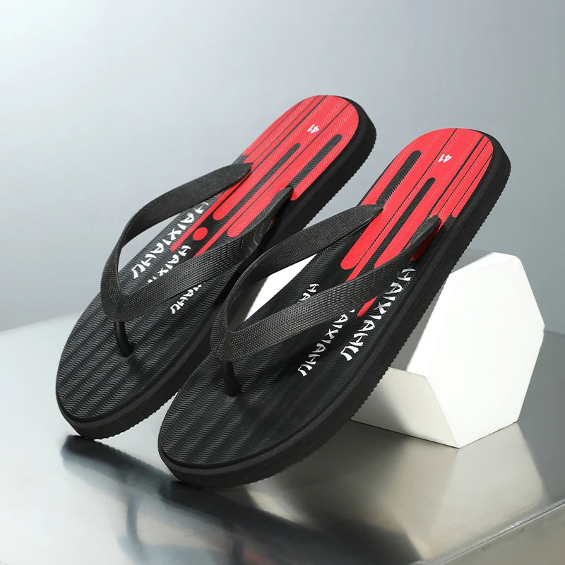 

2025 стильные удобные мужские сандалии на толстой подошве, противоскользящие особенности для летней одежды, шлепанцы, дизайнерская мужская обувь