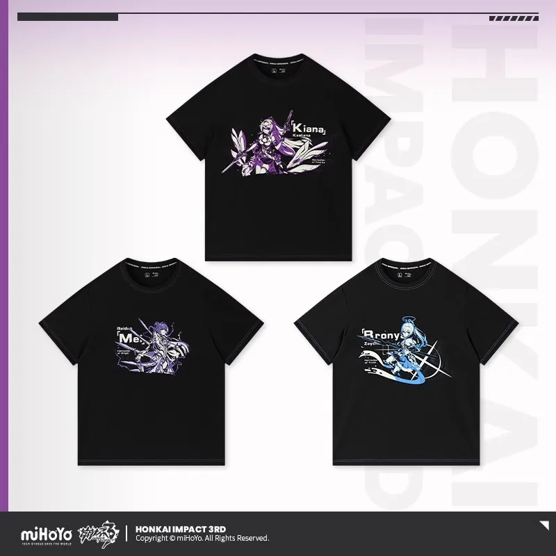 

Official Honkai Impact 3rd Line Impression Series T-Shirt miHoYo Anime Peripheral Gift