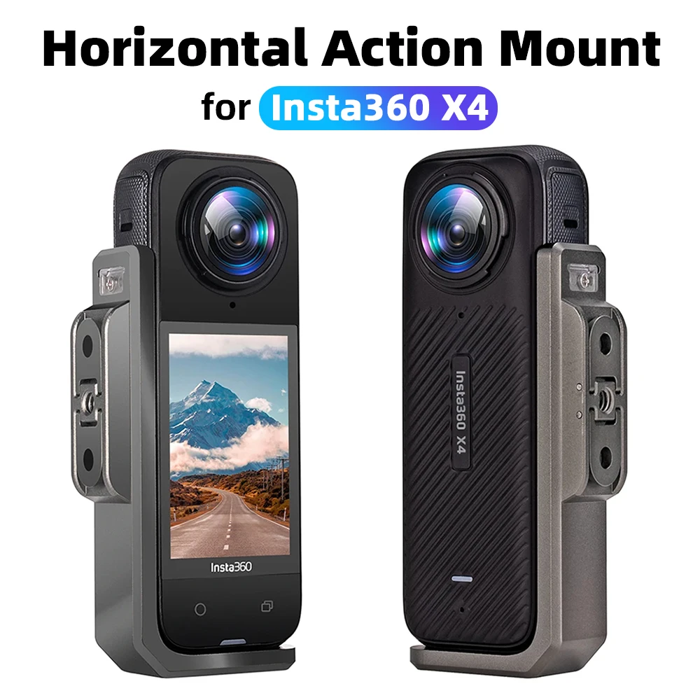 

Horizontal Action Mount for Insta360 X4 90 Degree Aluminum Vertical Frame Adapter Elbow Adapter for Insta 360 X4 Accessories