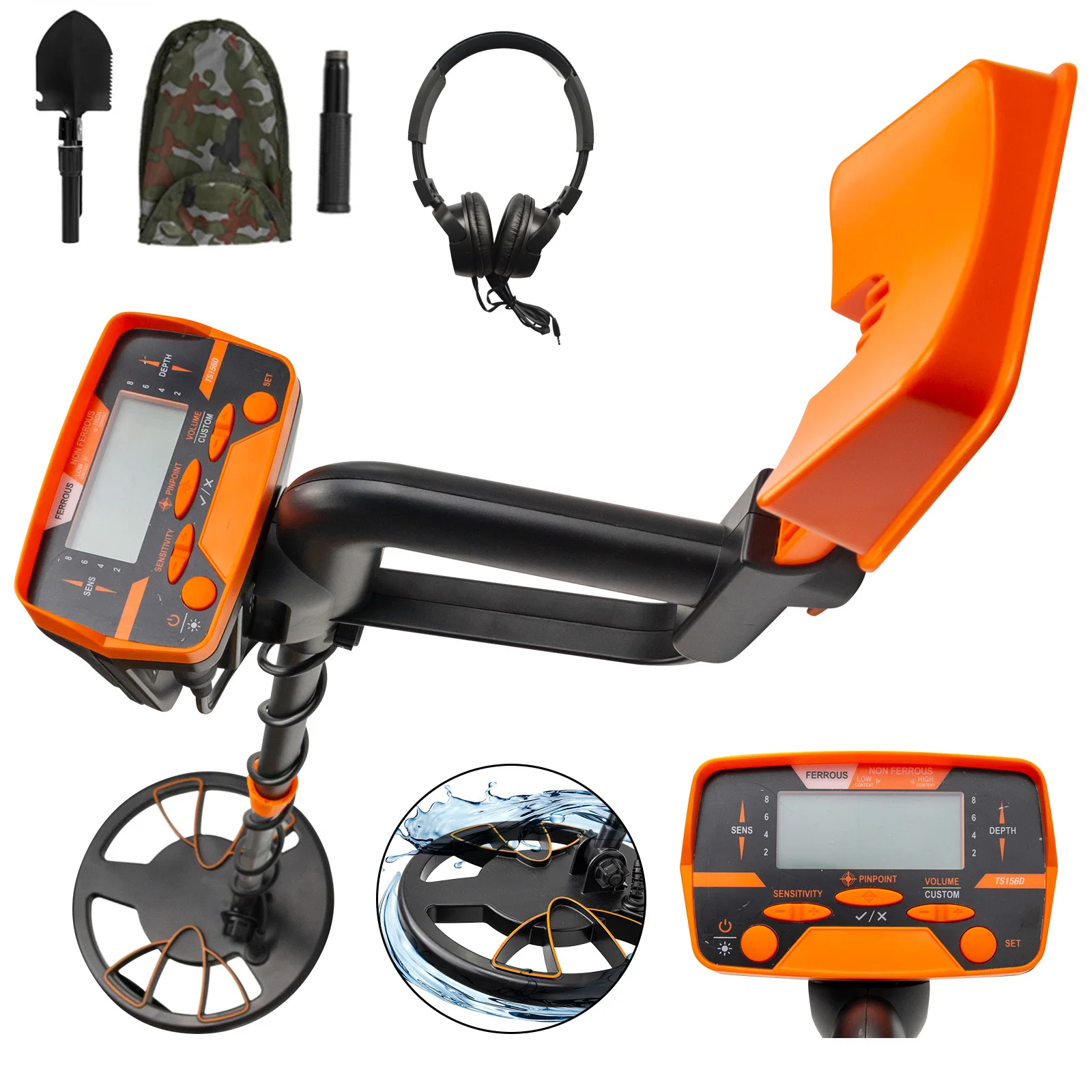 

VEVOR Metal Detector Waterproof Disc Underwater Underground High Accuracy Sensitive LCD Display Humanity for Adults and Children