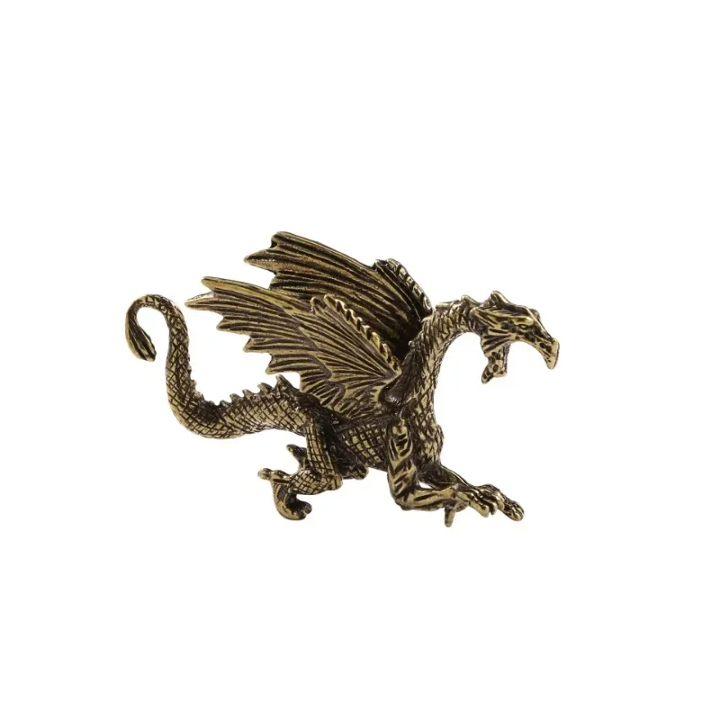 

1pcs Bold Warcraft Magic Dragon Brass Decoration Creative Dinosaur Flying Dragon Antique Playing Tea Pet