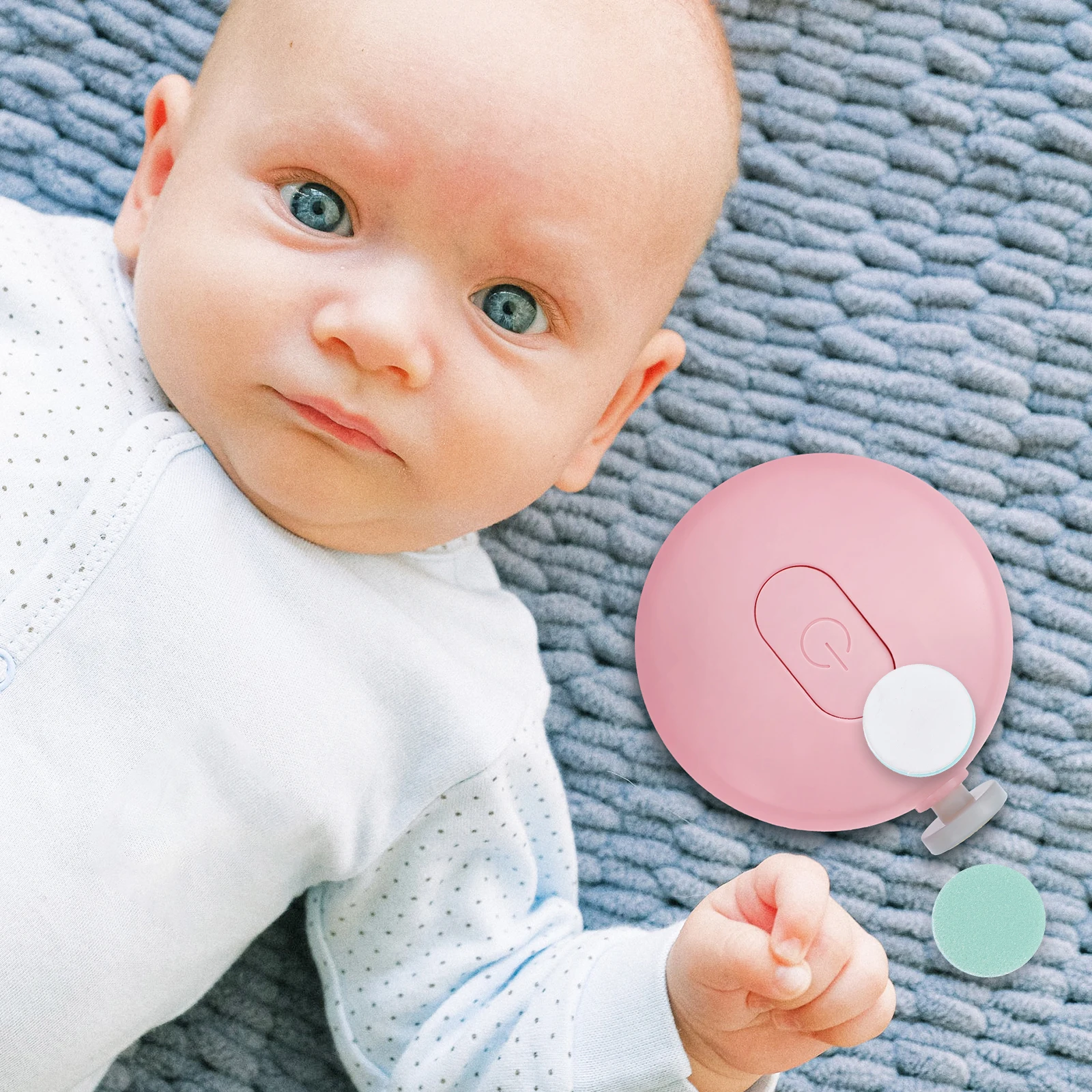 

8pcs Nail File Replacement Heads Baby Grinder Trimmer Tools Plastic Coated Discs Never Hurt Kids Compatible Electric Drill Pads