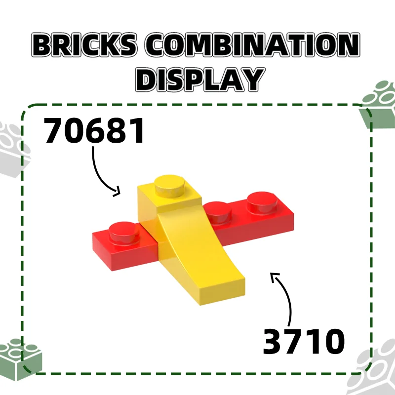 Wange145Pcs/lot 70681 Curved Arch Plates 3x1 Building Block Moc Color Accessories Compatible with Brick DIY Children\'s Toy