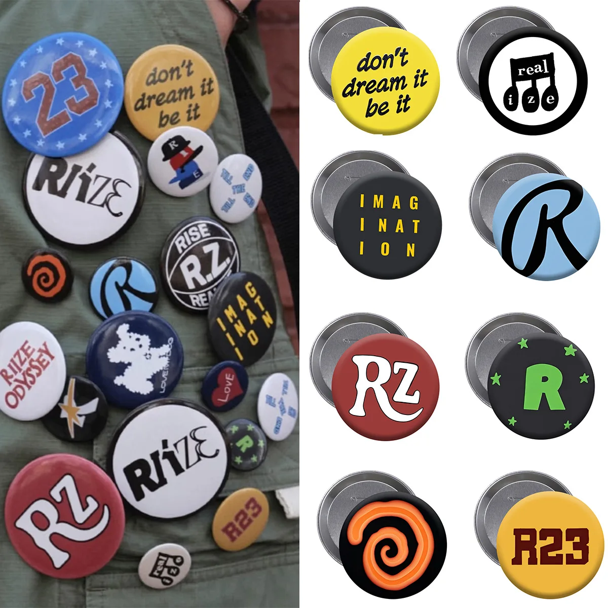 KPOP RIIZE ODYSSEY Album Spille LOGO Distintivo Spilla Accessori di abbigliamento SUNGCHAN WONBIN SOHEE ANTON Collezione di fan