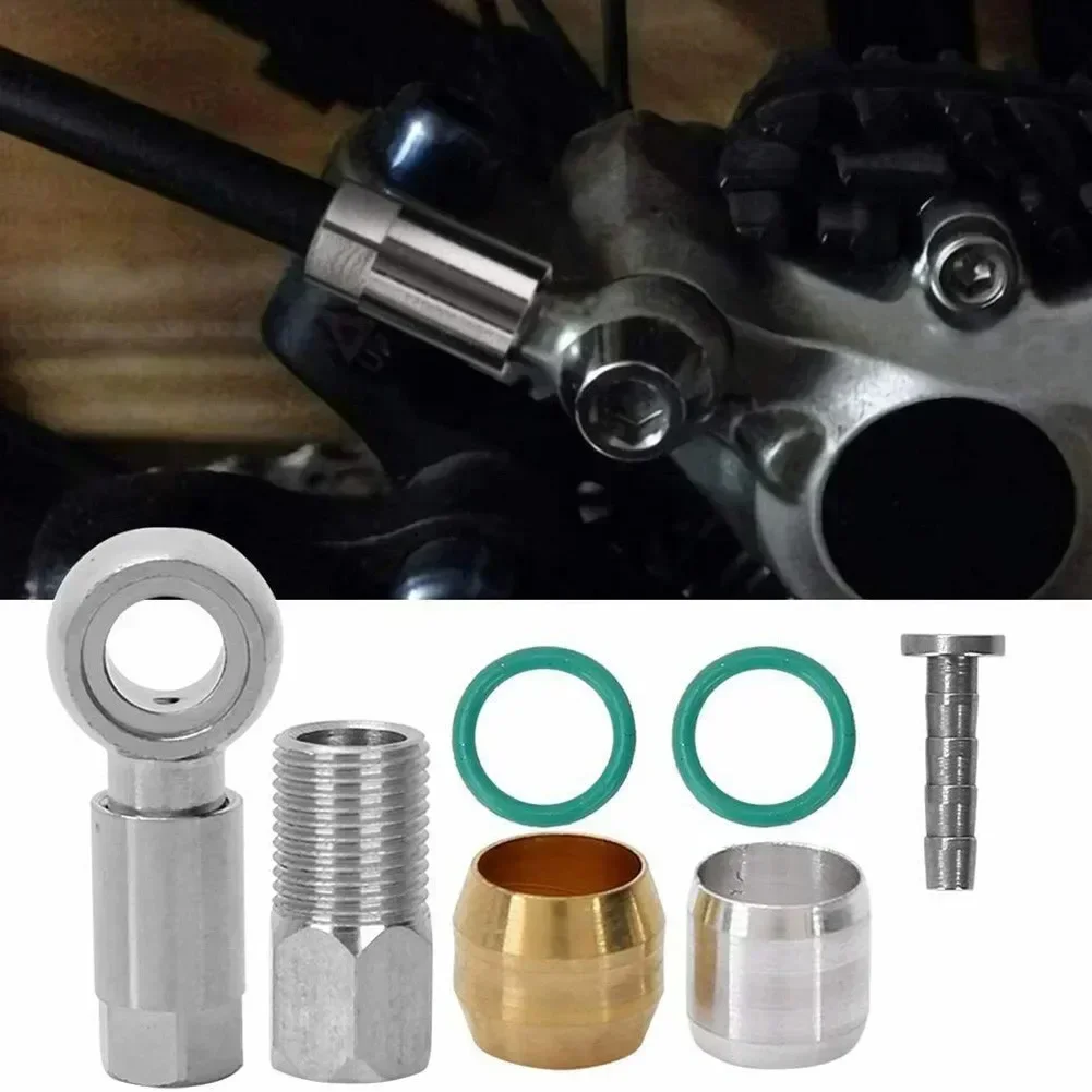 AliExpress NONE Bicycle Brake Cable End BANJO Set Connect Insert FOR Shimano Hydraulic Disc Brake Hose BH90 MTB Bike Oil Needle Olive Head Set