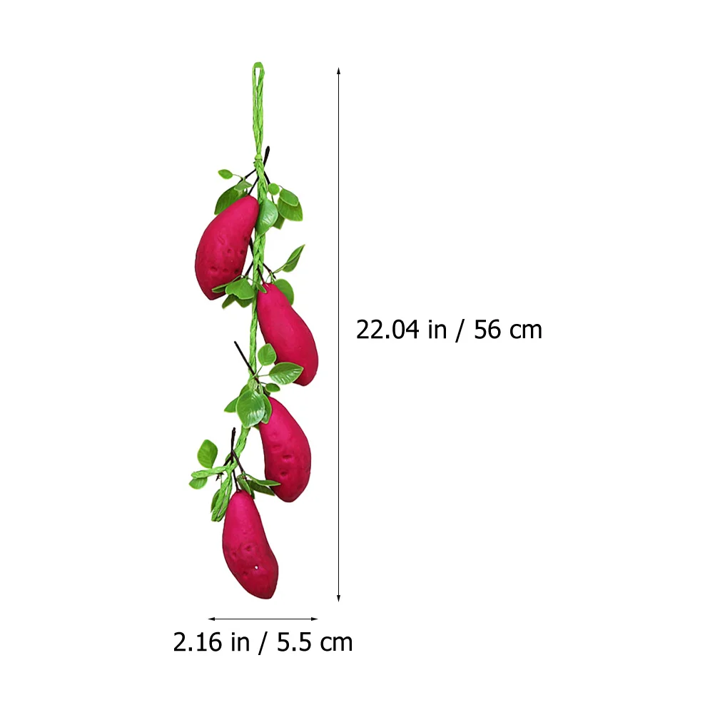 

2pcs Simulated Vegetable Strings Artificial Sweet Potato Strings Farmhouse Decors For Home Wall Hanging Photography Props