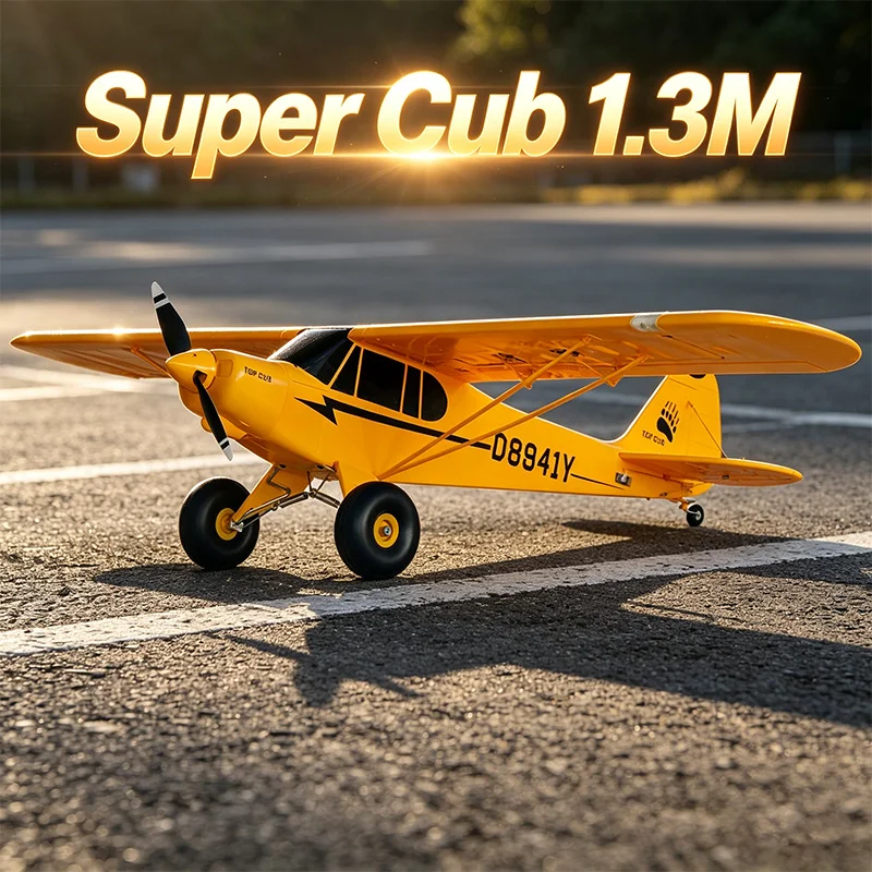 Dynam Super Cub 1300mm Remote Control Aircraft Model Outdoor Entry-Level Fall-Resistant One-Key Rescue RC Aircraft Model SPNP