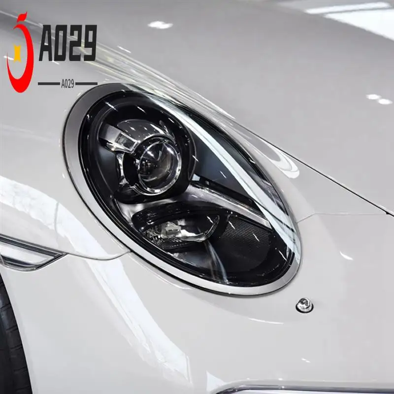 

A029-Car Headlight Shade Front Clear Lens Cover For Porsche 991 911 Targa/Carrera 2012-2018