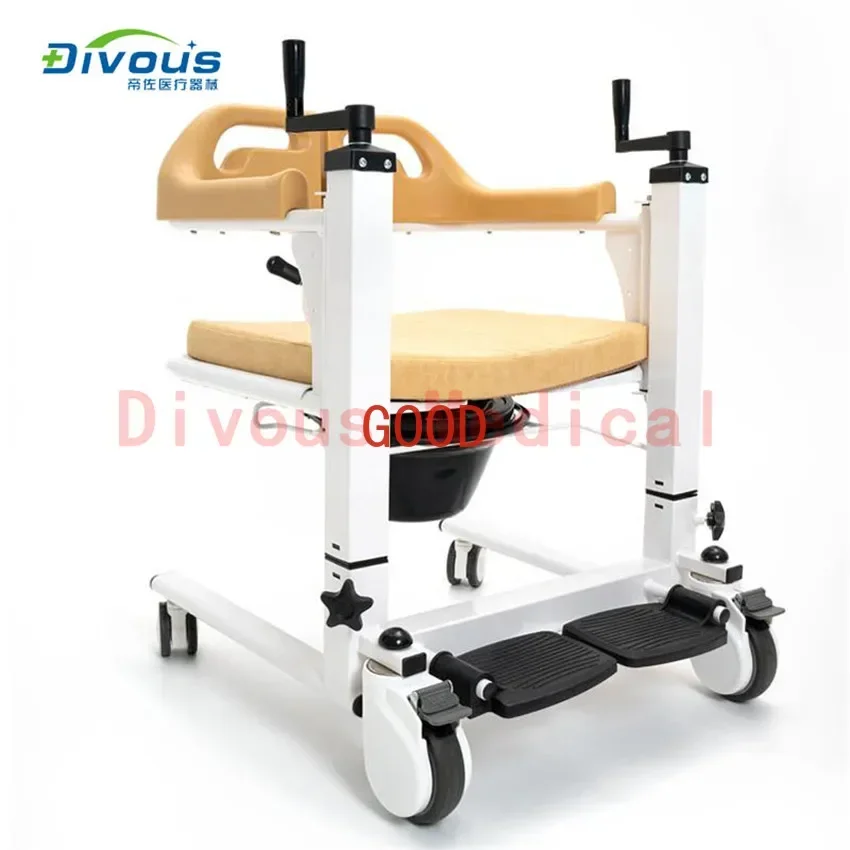 

New Design Patient Lift Multi-function Disabled Wheelchair Elderly Transfer Machine Commode Toilet Chair