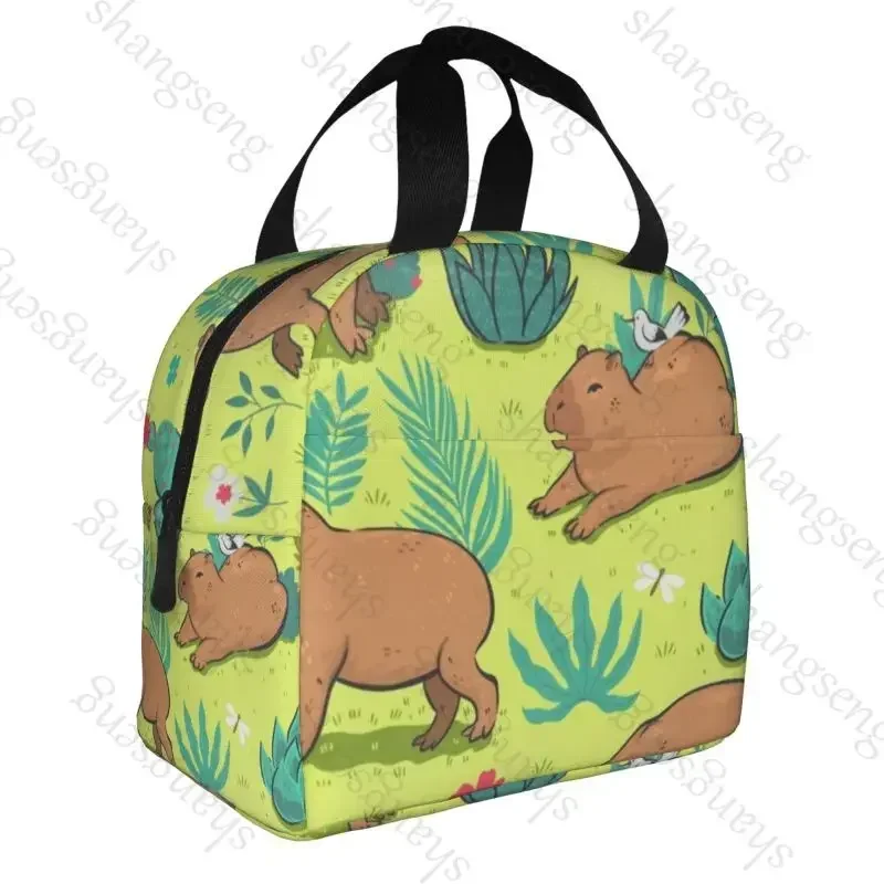 Cartoon capybara Printed Lunch bag insulated lunch box bag students and office workers carry lunchs box bag insulated Lunch Pack
