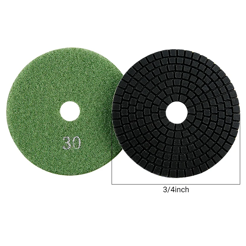 1PCS 3/4 inch Wet/Dry Diamond Polishing Pad Flexible Grinding Discs For Granite Marble Stone Concrete Floor Polishing