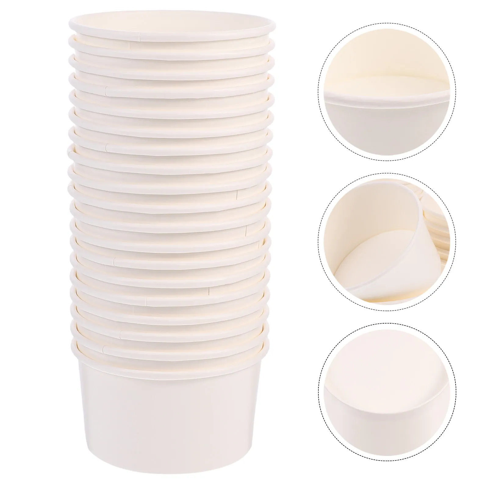 100Pcs Ice Cream Cups Disposable Pudding Cups 3Oz Paper Dessert Containers Jelly Mousse Bowls Ice Cream Cup Pudding Cup